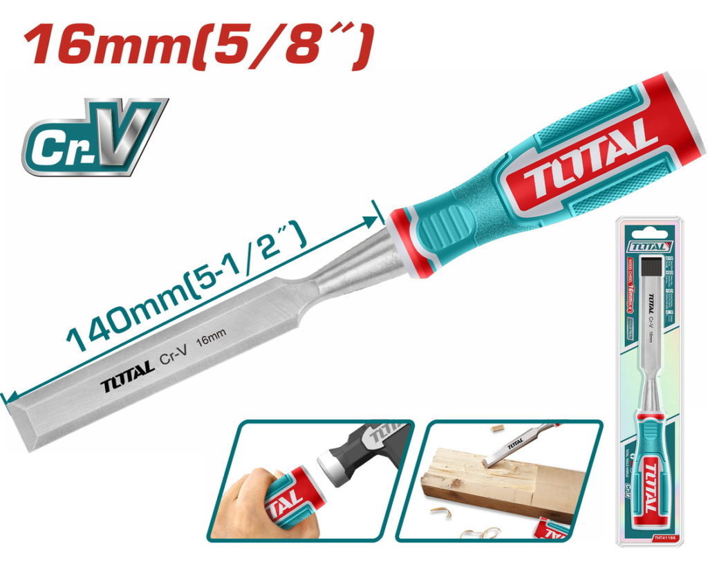Total Wood Chisel 16mm Tht41166 (D) – GMR MUHAMMAD & SONS FIJI PTELTD